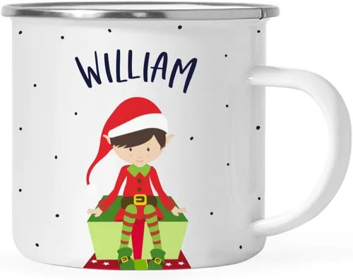 Miniatura 15 de Andaz Press Taza de café de acero inoxidable con nombre personalizado de 11 onzas para niños, diseño de búho azul festivo, 1 paquete, taza