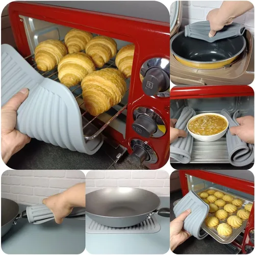 Miniatura 4 de Salvamanteles de silicona para ollas y sartenes calientes, almohadillas calientes para encimera de cocina, tapete de salvamanteles multiusos