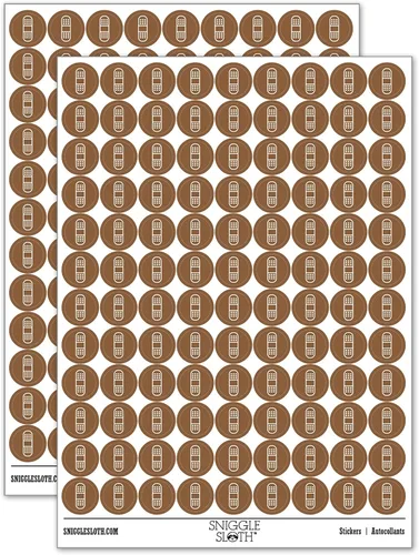 Miniatura 9 de Vendaje de lesiones médicas más de 200 calcomanías redondas - acabado mate - tamaño de 0.50 pulgadas - naranja