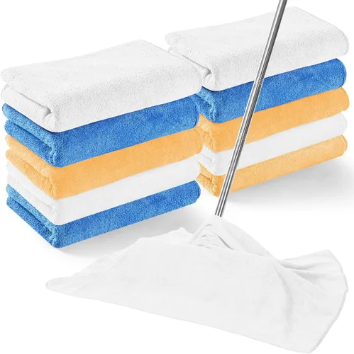 Miniatura 8 de SmoothNovelty 10 piezas de paño de limpieza de microfibra extra grande de 30" x 20" toalla de microfibra grande para piso reutilizable lavable sin