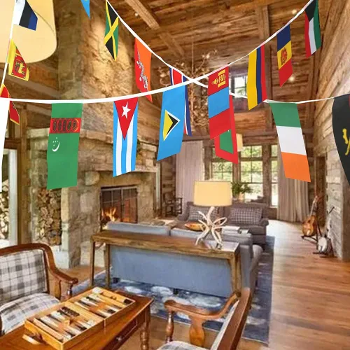 Miniatura 6 de Banderas de 50 países, bandera de cadena nacional de país internacional, bandera de países del mundo en cada continente, eventos deportivos de la 50