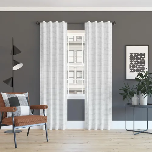 Miniatura 7 de Sun Zero Crestwood - Panel de cortina térmica opaca con pestaña trasera, 40 x 63 pulgadas, color blanco