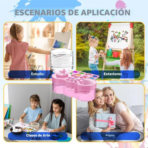 Miniatura 7 de 2025 Herramienta Mejorada de Limpieza de Pinceles, Taza Enjuagadora de Pinceles con Circulación de Agua Corriente para Pintura, Suministros de Arte