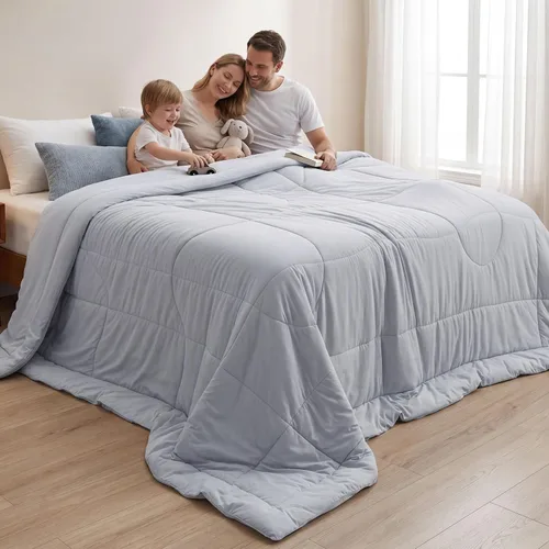 Miniatura 17 de Bedsure Edredón refrescante tamaño Queen, mantas refrescantes para durmientes acalorados, edredón ligero para verano con tecnología fresca de doble