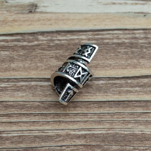 Miniatura 8 de Viking Beard Bead Coil Set (8-Pack) - Norse Rings for Hair, Dreads & Beards