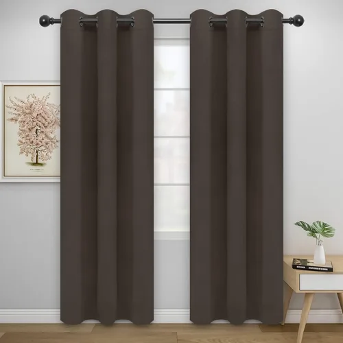 Miniatura 217 de Easy-Going - Cortinas opacas para dormitorio, aislamiento térmico sólido con ojales, cortinas de ventana para reducción de ruido, cortinas