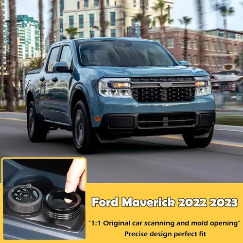 Miniatura 6 de CHEAYAR Botón de interruptor de cambio de marchas Anillo de tapa de guarnición Compatible con Ford Maverick 2022, Cubierta de pomo de cambio