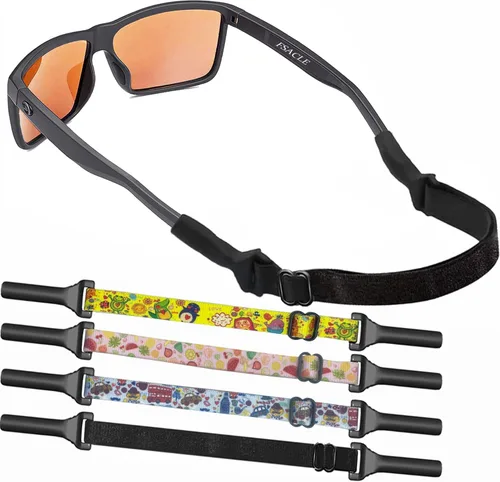 Miniatura 11 de KSACLE Correa ajustable para anteojos - Paquete de 4 unidades mejorado sin tira para lentes, retenedor universal de cuerda para anteojos, correa