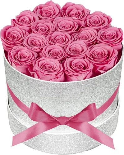 Miniatura 41 de Prifroti 17 flores en una caja de gamuza de lujo, regalos de cumpleaños para mujeres, flores preservadas, regalo de rosas para el día de la madre