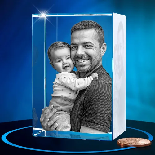 Miniatura 25 de ArtPix - Foto de cristal 3D, regalos personalizados para papá, mujeres, esposa, abuelo, gran regalo personalizado con tu propia foto, grabado en 3D