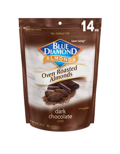 Blue Diamond Almonds, Almendras espolvoreadas de cacao asadas al horno, 14 onzas