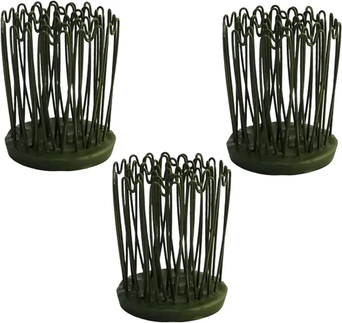 Floral Genius - Juego de soporte redondo de metal con cinta azul original de 3 a 2 pulgadas, diseño de rana de flores para flores frescas, secas y