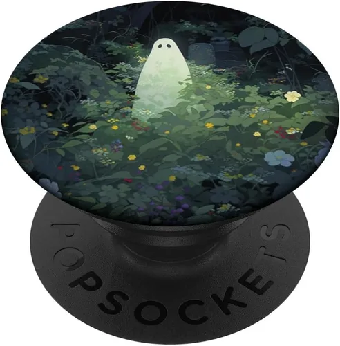 Miniatura 6 de Fantasma estético de Halloween en el jardín del bosque fantasma botánico PopSockets MagSafe PopGrip para iPhone