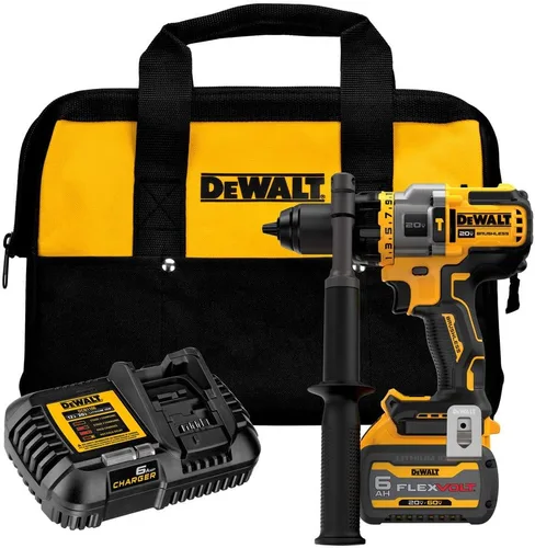 DEWALT FLEXVOLT VENTAJA 20V MAX* Taladro de martillo, inalámbrico, 1/2 pulgada (DCD999T1)
