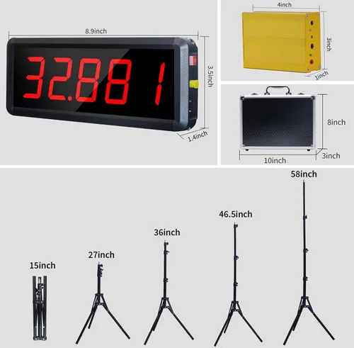 Miniatura 4 de Wireless Laser Timer for Sprints, Stopwatch for Track 40 60 Yard Dash, Laser Sprint Timer System, Race Clock for Running/Track Field/Speed Tranning