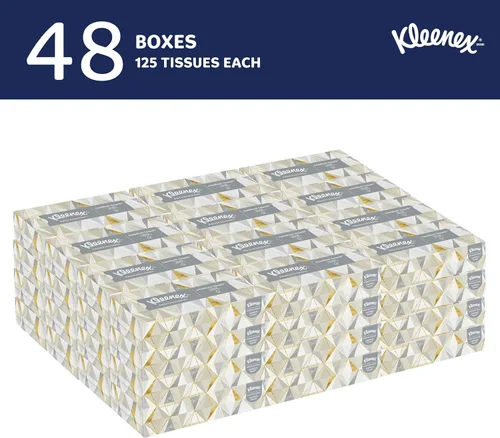 Miniatura 2 de Kleenex Pañuelo facial profesional, a granel (21606), 2 capas, blanco, formato de caja plana, diseñado para negocios