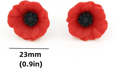 Miniatura 2 de Remembrance Day Poppy Brooch Poppy Flower Pin, Lest We Forget Canadian Poppy Day Gift Veterans Day Memorial Day Lapel Pin for Women Men