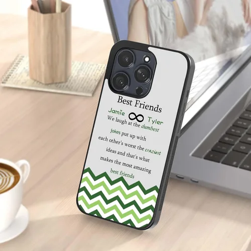 Miniatura 6 de Fundas de teléfono con nombre personalizado para mejores amigos iPhone 11 12 13 14 Pro Max Plus Mini X Xs Xr, Samsung Note 7 8 9 10 20 S21 S22 S23