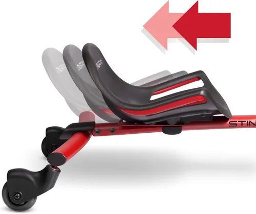 Miniatura 5 de Radio Flyer Stingray Patinete de conducción con deriva divertida para niños de 3 a 8 años, acción de giro de 360°, asiento ajustable para niños