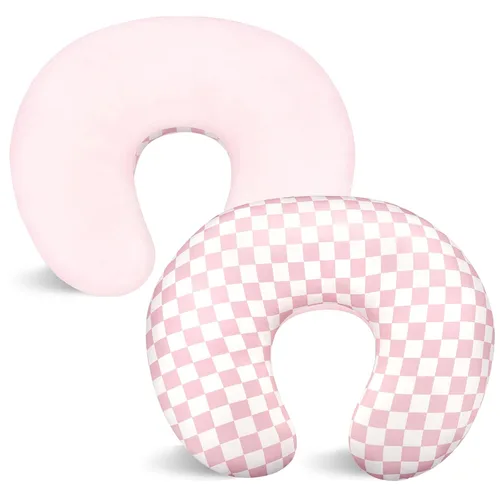 Miniatura 8 de Juego de 1 funda de almohada de lactancia, extraíble de doble cara para bebés, niñas y recién nacidos, funda elástica y suave reversible