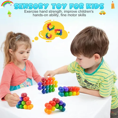 Miniatura 5 de Yrissmiss 3PCS Juguetes Sensoriales de Autismo para Niños Autistas, Juguetes Fidget Sensoriales para Adultos y Niños, Juguetes de Autismo para Niños