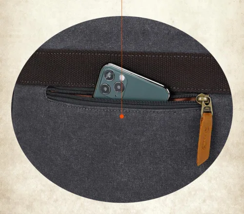 Miniatura 7 de Bolsa cruzada para cámara, bolso bandolera para cámara, estilo vintage, DSLR/SLR, sin espejo, para fotografía con Canon/Nikon/Sony (negro)