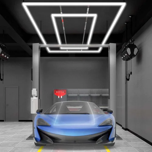 Neatfi Luz LED Súper Brillante para Garaje, 35,200 Lúmenes, Iluminación de Techo para Talleres de Automóviles, Gimnasio, Sótano, Almacén, Blanco