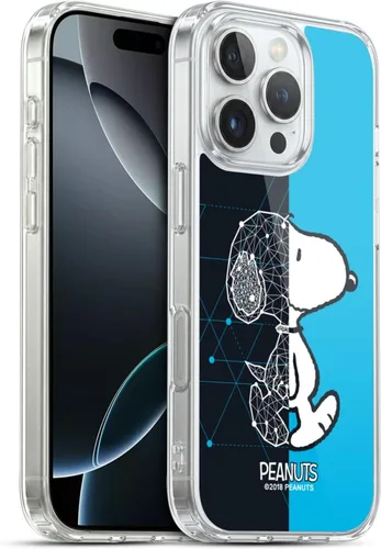Miniatura 180 de Head Case Designs Funda de gel con licencia oficial de Peanuts Snoopy & Woodstock Halfs and Laughs [protección de grado militar] compatible