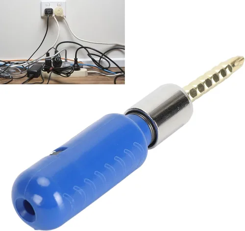 Miniatura 3 de Pelacables eléctrico de 10 mm², herramienta de pelacables de acero de alto carbono, longitud ajustable de 21 a 1.969 in, pelacables de doble uso