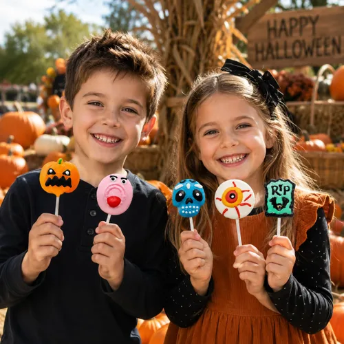 Miniatura 4 de Fruidles Lollipop Suckers Candy, dulces espeluznantes, ideales para bolsas de golosinas de fiesta de Halloween, envueltos individualmente