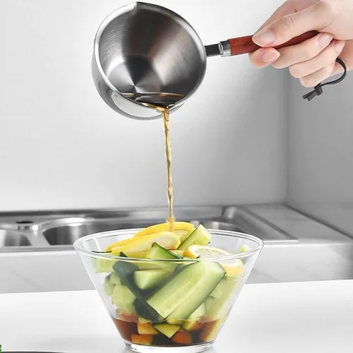 Miniatura 4 de Olla de calentamiento de mantequilla, mini calentador de mantequilla de acero inoxidable con mango de calor para mantequilla derretida, leche al