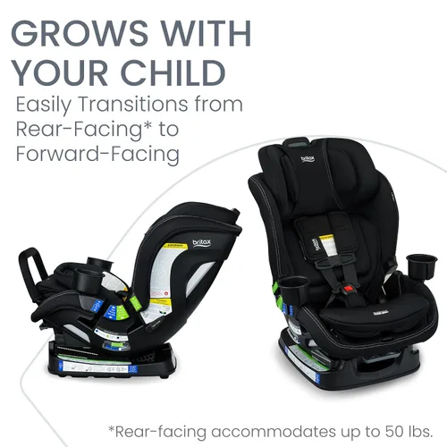 Miniatura 4 de Britax Poplar S Asiento convertible para automóvil, asiento de automóvil 2 en 1 con diseño delgado de 17 pulgadas, tecnología ClickTight, ónix Ónix