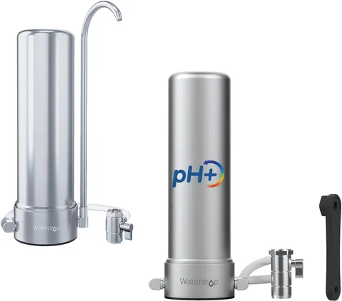 Waterdrop Filtro de agua para encimera, certificado NSF/ANSI 42 y 372, filtro de agua de grifo de acero inoxidable de 5 etapas para 8000 galones,