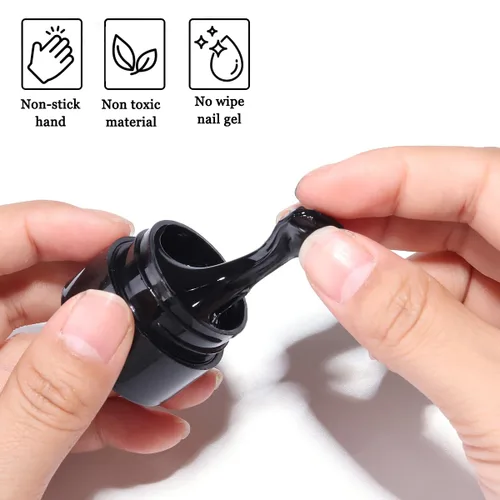 Miniatura 2 de Fcozpjk Kit de gel sólido constructor, 2 unidades de gel de escultura 3D negro no pegajoso para tallar a mano con bolígrafo de silicona, geles duros