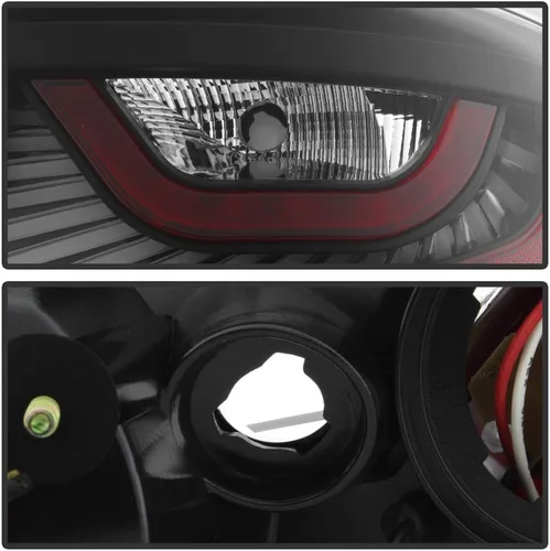 Miniatura 5 de ACANII - Para Infiniti G35 35GT Coupé 2003-2005 [Diseño de actualización de tubo LED] Luces traseras LED negras Lámparas de freno izquierda+derecha