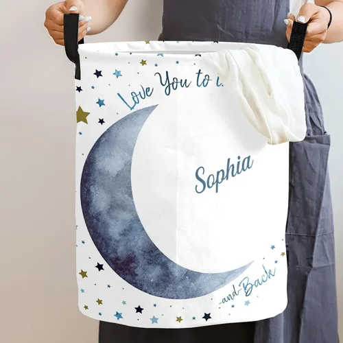 Miniatura 2 de Love You to the Moon and Back - Cesta de almacenamiento grande con asas para cestas de regalo, dormitorio, ropa Color 9