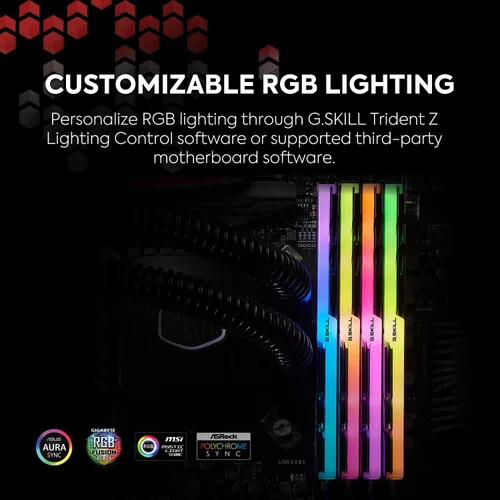 Miniatura 3 de G.SKILL Trident Z RGB Series DDR4 RAM (XMP) 64 GB (2 x 32 GB) 3600MT/s CL18-22-22-42 1.35V Intel AMD Memoria de computadora de escritorio U-DIMM