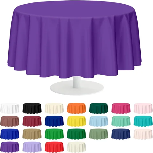 Miniatura 18 de Mulbozy 2 piezas de mantel de plástico negro para mesa rectangular, 54 × 108 pulgadas, fundas desechables de mesa para fiestas negras
