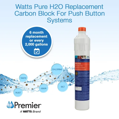 Miniatura 3 de Watts Pure H2O - Filtro de repuesto de bloque de carbono para debajo del fregadero
