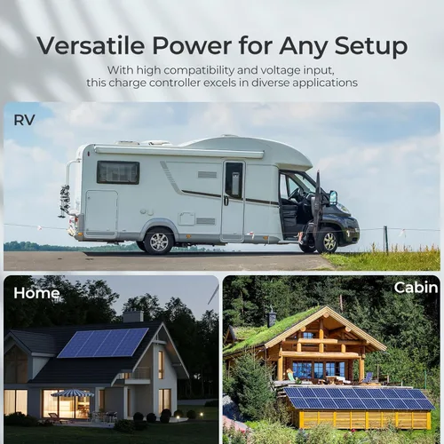 Miniatura 8 de Renogy 60A MPPT Controlador de Carga Solar 12V/24V/36V/48V Auto, Entrada Solar Máxima de 150V, Compatible con Baterías de Litio AGM Gel, para Hogar