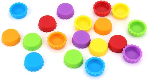 Miniatura 6 de 18 tapas reutilizables de silicona para botellas de cerveza casera y refrescos, refrescos y vino, multicolor