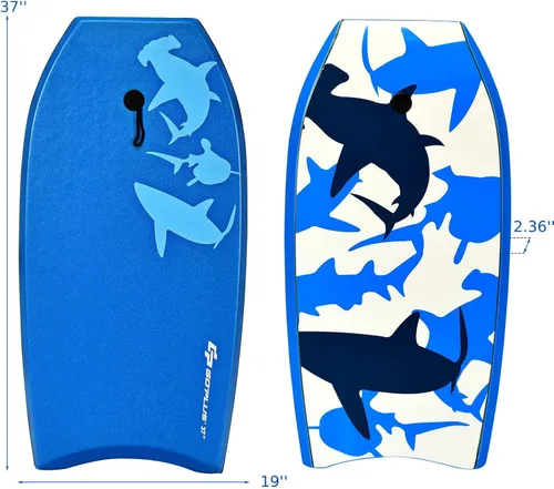 Miniatura 5 de IRONMAX - Tabla de surf ligera de 37/41 pulgadas con correa de muñeca, núcleo de EPS, cubierta XPE y parte inferior lisa de polietileno de alta