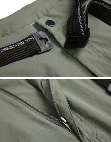Miniatura 4 de WENRONSTA Pantalones cargo de senderismo para hombre, secado rápido, ligeros, impermeables, 6 bolsillos, para exteriores, pesca, montaña