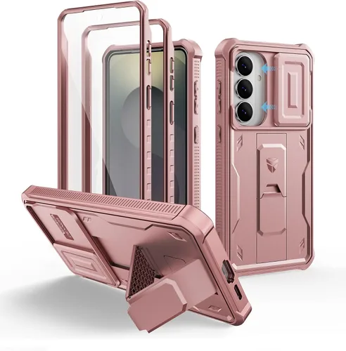 Miniatura 73 de Dexnor Funda para Samsung Galaxy S24 con Cubierta Deslizante Integrada para Cámara y Protector de Pantalla y Soporte, Funda Resistente a los Golpes