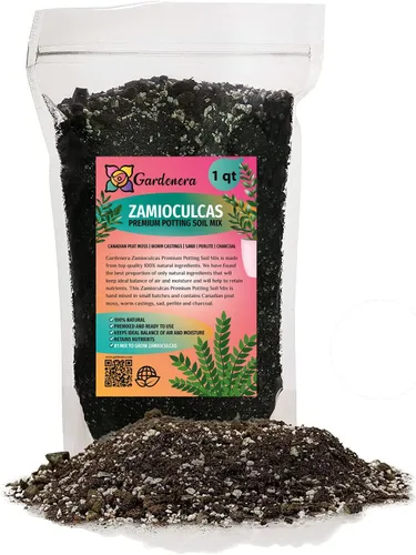 Eleva tus zamioculcas con la mezcla orgánica de tierra de Gardenera - Cultiva más saludable y más elegancia - 1 cuarto de galón