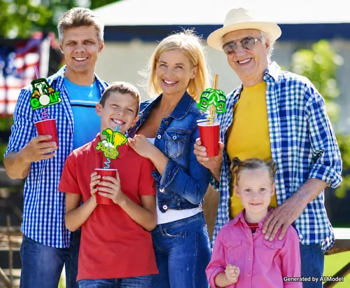 Miniatura 7 de 24 popotes rectos reutilizables con temática de golf para bolsas de regalo de fiesta de golf, popotes diarios, fiestas de cumpleaños, reuniones