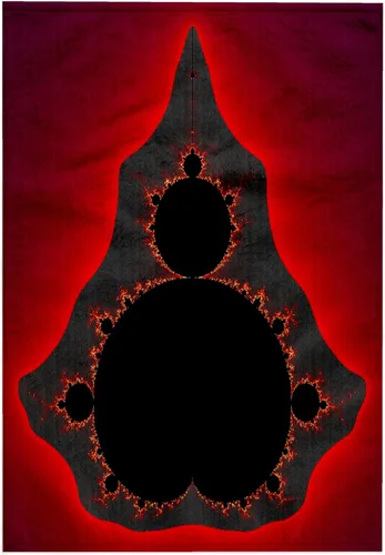 3dRose Red Fractal Ora - Buda 15x22 Hand Towel