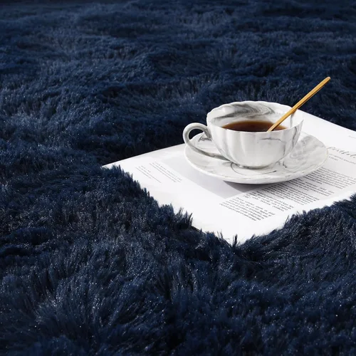 Miniatura 4 de Amearea Alfombra de Área Peluda Esponjosa para Dormitorio de Niños Sala de Estar, Extra Suave y Difusa Alfombras Peludas, Antideslizante, Alfombra