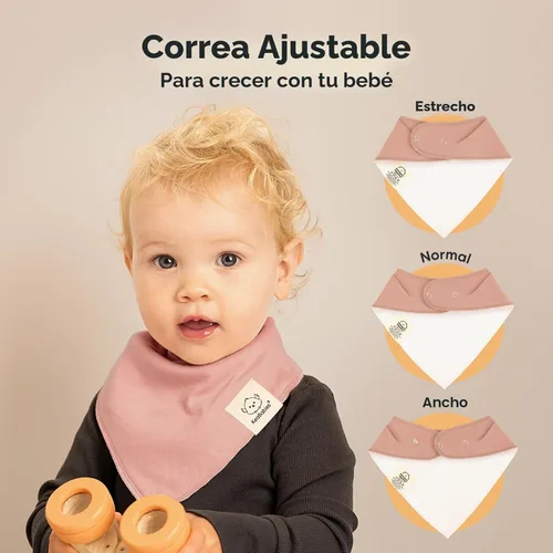 Miniatura 3 de KeaBabies 8 unidades de baberos orgánicos tipo bandana para niñas - Baberos tipo triángulo súper absorbentes para bebés que babean y están