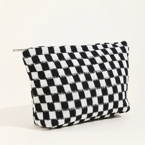 Miniatura 7 de Lindo bolso de maquillaje a cuadros Y2k para mujer